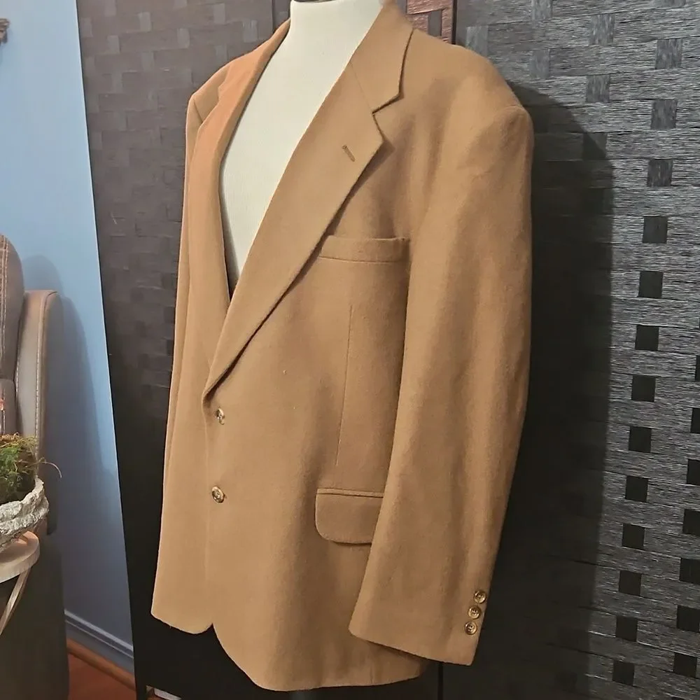 Hunt Valley Brown Camel Hair Blazer Size 46R